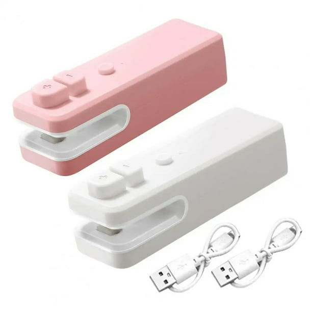 Selladora de Bolsas Recargable, Portátil, Recargable por USB, Mini Selladora de Bolsas con Cortador para Bocadillos, Bolsas de Alimentos Al Vacío, Sellado Térmico