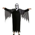 thumbnail image 4 of Disfraz de fantasma siniestro de Halloween para hombre y mujer, con cubierta facial para fiesta de carnaval , L L, 4 of 8