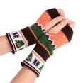 thumbnail image 1 of Women'S Christmas Tree Thickened Wool Open Finger Knitting Colorful Warm Half Finger Gloves, 1 of 3