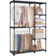 thumbnail image 1 of Boutique Home Freestanding Opn Wardrobe Vertical Shelf with Rack and Shelves, 1 of 4