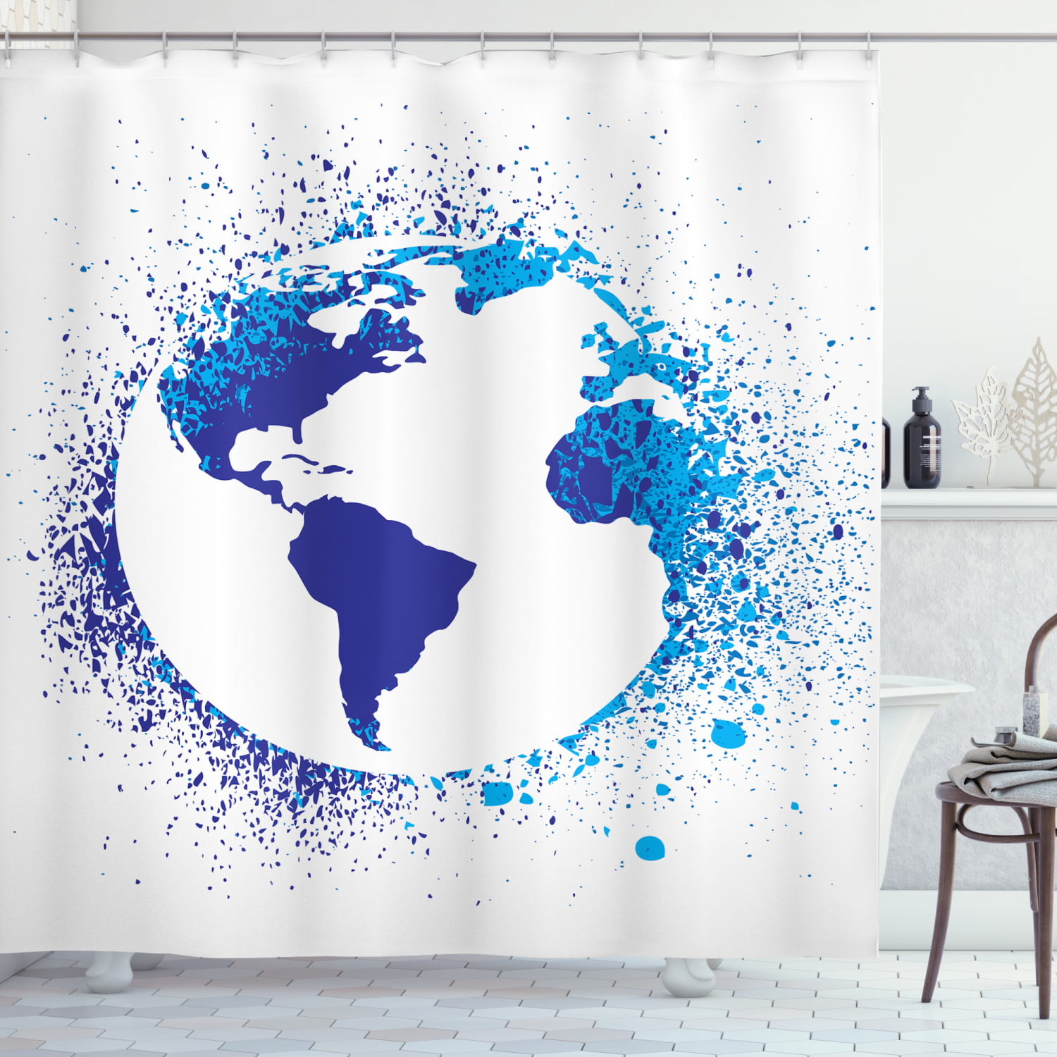 Details about   World Waterproof Polyester Fabric Bathroom Shower Curtain Arts Decor Mould Proof 