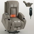 thumbnail image 6 of Trustyue Recliner Chair with Heat and Massage, Electric Recliner with Standing Assistance, Polyester Beige, 6 of 9