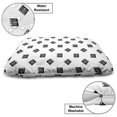 thumbnail image 3 of Abstract Pet Bed, Cartoon Style Xray Photo Image of a Human Chest in Continuous Pattern, Resistant Pad for Dogs and Cats Cushion with Removable Cover, 24" x 39", White and Charcoal Grey, by Ambesonne, 3 of 4
