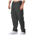thumbnail image 1 of toraway Men Shorts Inch Swim Men's New Pocket Overalls European Men's Sweatpants Casual Drawstring Straight Trousers S, 1 of 4
