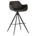 thumbnail image 2 of Home Square Owen 30" Modern Faux Leather Swivel Barstool in Town Gray - Set of 2, 2 of 5