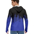 thumbnail image 5 of Trgacdwlo Color Block Mens UPF 50+ Sun Protection Hoodie Raglan Long Sleeve Mens Rash Guards Hiking Workout Mens Fishing Shirt, 5 of 5