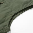 thumbnail image 4 of safuny Men's Casual Lightweight Stand Collar Multi Pocket Cargo Outdoor Sleeveless Jacket Stylish Fashion Great for Daily Wear able Breathable Patchwork Army Green L, 4 of 8