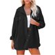 thumbnail image 1 of Abrigo de manga larga con bolsillo para mujer, chaqueta con cuello vuelto liso para mujer Fridja hkj878, 1 of 9