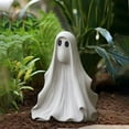 thumbnail image 4 of Halloween Ghost Figurine - 5.9"Spooky Resin Ghost Statue, Funny Cute Ghost Ornaments for Halloween Decorations, Porch and Indoor Home Office Desk Ghost Sculpture Decor(C), 4 of 8