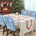 thumbnail image 4 of Winter Snowflakes Chair Covers Set of 6 Christmas Winter Snow Xmas Blue Chair Back Covers Stretch Removable Washable Slipcovers Protector for Dining Room Kitchen Party Decor, 4 of 5