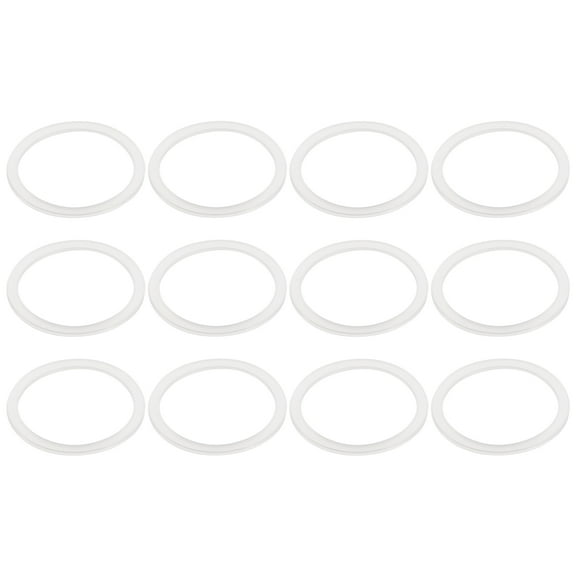 Ucxell 86mm Rubber Gasket, 12 Pack Silicone Seals for Glass Jars, Wide Mouth Leak Proof Fits Canning Lids (White)
