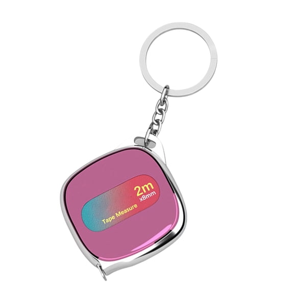 Multicolor Pocket Sized Retractable Rulers 2 Meter Measurement Tool with Safety Lock Mechanism Metal for Construction