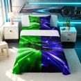 thumbnail image 2 of Erosebridal Race Car Twin Sheets, Speed Light Bedding, Green Blue 3-Piece (1 Flat Sheet, 1 Fitted Sheet and 1 Pillowcase), 2 of 6