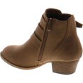 thumbnail image 3 of Top Moda CL-14 Women's Buckle Straps Stacked Low Heel Ankle Booties, 3 of 4