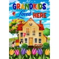 thumbnail image 2 of Grandkids Loved Here Spring House Flag Home Tulips 28" x 40", 2 of 4