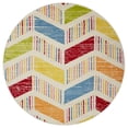 thumbnail image 1 of LR Home WHIMS81265CRO48RD Whimsical Flying Arrows Round Indoor Area Rug, Cream & Orange - 4 ft. 8 in., 1 of 1