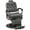 Gray, variant on BarberPub Heavy Duty Metal Vintage Barber Chair All Purpose Reclining Hydraulic Pump Salon Beauty Spa Chair Hair Styling Equipment 9218