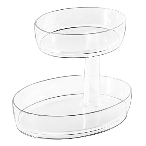 Interdesign Clarity 2 Tier Vanity Tray, Small Glass Vanity Trays