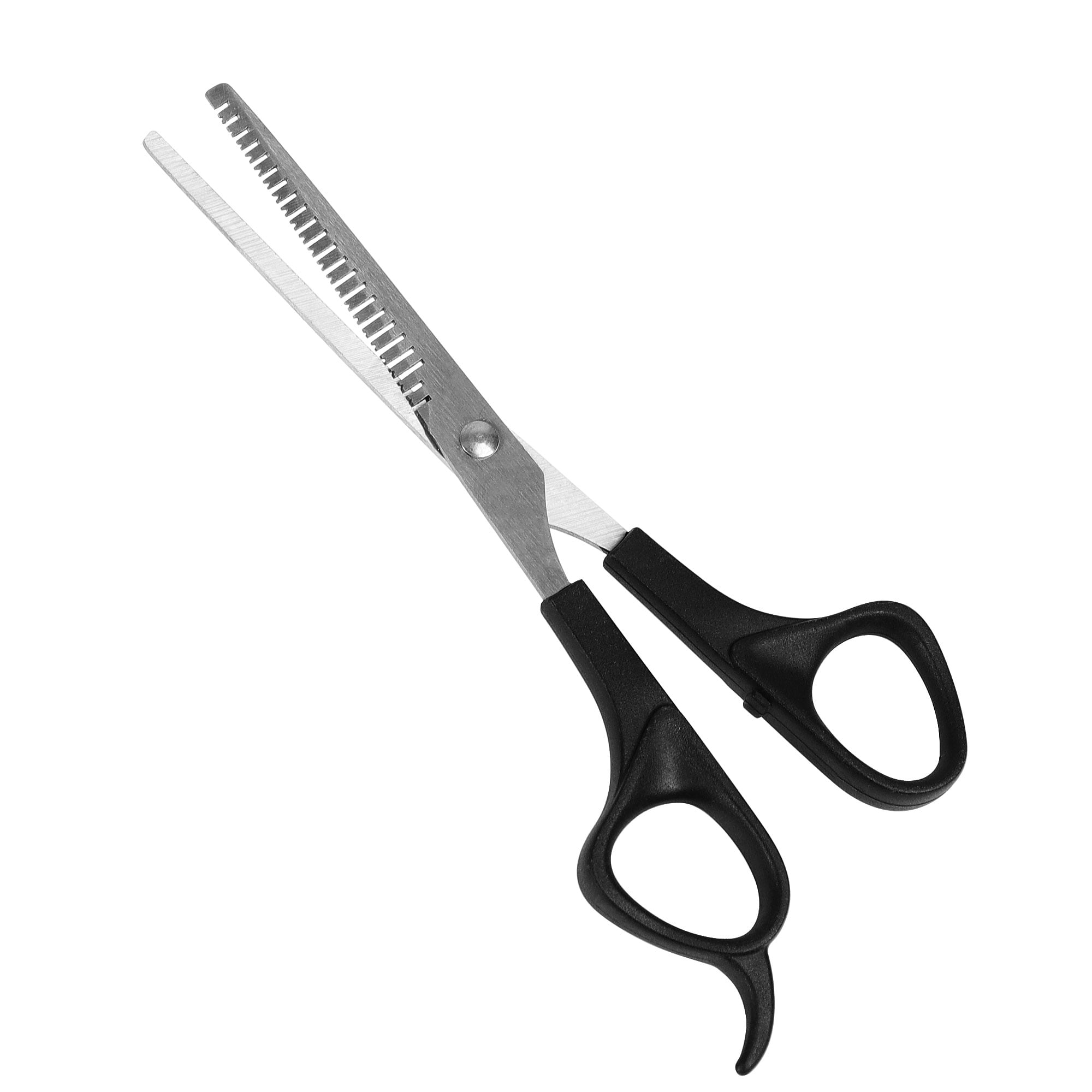 Unique Bargains 6.7" Stainless Steel Thinning Scissors Shear Barbers Salon Hairdresser Hair Cutting Black Silver Tone