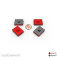 thumbnail image 2 of 1 X 3/4 X 1/4 Inch Rare Earth Double Countersunk Block Magnets N42 (4 Pack), 2 of 2