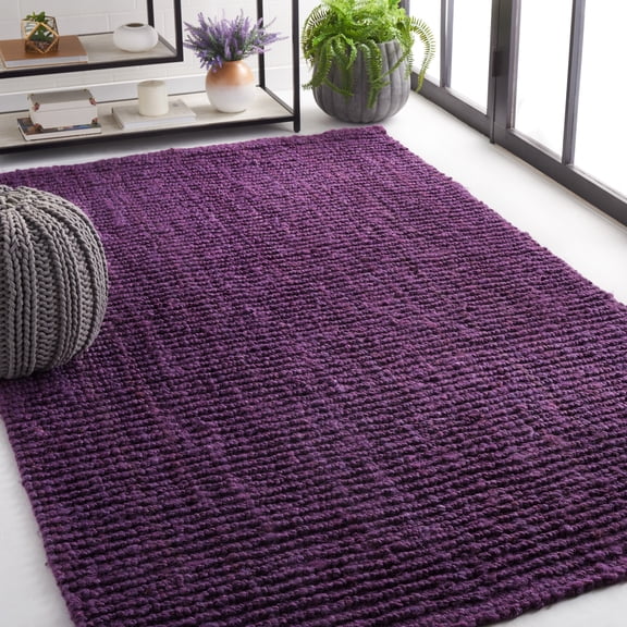 Safavieh Natural Fiber Levi Solid Area Rug, Purple, 3' x 5'