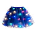 thumbnail image 4 of XIAONU Light-Up Blue Tulle Tutu Skirt For Women Flared Layered Mini Skirt Vibrant Playful Festival Skirts, 4 of 4