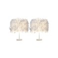 thumbnail image 1 of Modern Minimalist Feather Lamp, Tripod Table Lamp With Hand-Polished Hardware For Warm And Romantic Ambiance, 1 of 5