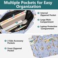 thumbnail image 3 of FORMRS Tote Bag for Women Quilted Large Capacity Travel Work Carry On Shoulder Handbag, Cartoon Otters Pattern, 3 of 7