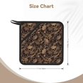 thumbnail image 3 of Sikiie Brown Camouflage Skull Pot Holders Kitchen Insulation Mats Heat Resistant Pot-Holder Oven Anti-Scald Pads for Cooking Baking, 7.1*7.1inch, 3 of 8