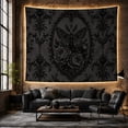 thumbnail image 6 of Monochromatic Around Moth with Wing Patterns Detailed Directly, Spooky Gothic for Gothic Decor Fans, Dark Art Decor, Halloween Gift, Tapestry Wall Hanging for Bedroom and Dorm, 6 of 7