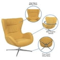 thumbnail image 4 of Flash Furniture Citron Fabric Swivel Wing Chair and Ottoman Set, 4 of 13