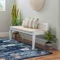 thumbnail image 2 of Linon Memphis Wood Cane Bench with Padded Seat in White, 2 of 10