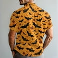thumbnail image 3 of JGNGSHN Short Sleeve Halloween Costumes for Men Casual Button Down Holiday Vocation Shirts Cute Pumpkins Printed Tees Thanksgiving Shirt, 3 of 6