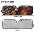 thumbnail image 5 of Jeiento Eagle Flag Windshield Sun Shade Compatible with Jeep JK JKU JL JLU 1997-2023 and Compatible with Gladiator JT 2020-2023 Foldable Windshield Sun Visor Blocks UV Rays, 5 of 6