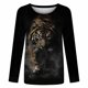 thumbnail image 4 of Puntoco Blusa informal de manga larga con cuello redondo y estampado de animales novedosos para mujer Puntoco Puntoco-1310, 4 of 5