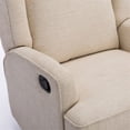 thumbnail image 6 of Home Square 2 Piece Chenille Wingback Swivel Glider Recliner Set in Beige, 6 of 11