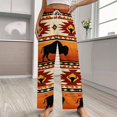thumbnail image 2 of Colorful Geometric Lines Pajamas Leisure Trousers Soft Warm Sleepwear Bottoms Loose Retro Nightwear, 2 of 6