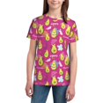 thumbnail image 3 of Wukai Green Avocado Youth Unisex Short Sleeve T-Shirt for Boys, Girls, Teens, and Kids-Medium, 3 of 7