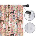 thumbnail image 4 of Blackout Kids Curtains,Boston Terrier Dog and Flower Florals Childrens Insulated Curtains Set Of 2,Bedroom Essentials,Toddler Room Decor 42"x54"(106x137cm), 4 of 4
