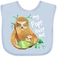 thumbnail image 3 of Inktastic My Pops Loves Me Cute Sloth and Baby Boys or Girls Baby Bib, 3 of 4