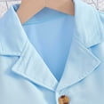 thumbnail image 7 of Girl's 2 Piece Outfits Elegant Striped Sleeveless Suit Vest & Long Elastic Casual Pants Set Sky Blue 5-6 Years, 7 of 7
