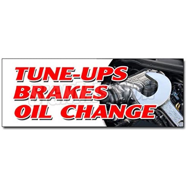 36" Tune UPS Brakes Oil Change Decal Sticker Cars a/c Brake Muffler tire tech