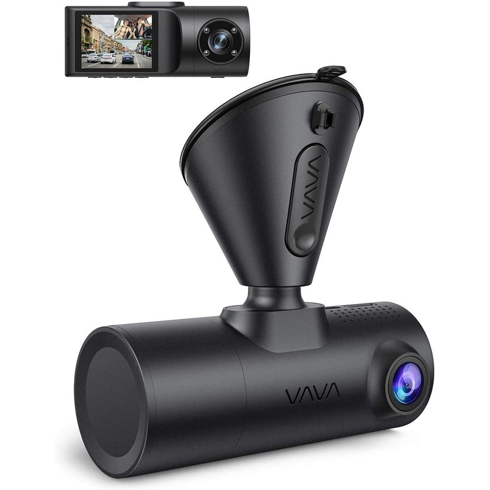 Dual Dash Cam, VAVA 2K Front and 1080P Cabin or 2.5K 30fps Single Front