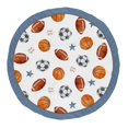 thumbnail image 1 of Sweet Jojo Designs Sports Theme Boy Baby Play Mat Tummy Time Activity Infant Playmat for Playpen Tent Teepee Floor Watercolor Vintage Sport Themed Soccer Football Baseball Basketball Blue Stars, 1 of 4