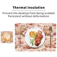 thumbnail image 6 of Square Leather Placemat Set One SizeX4 Heat-Resistant Washable Kitchen Table Decorations Cute Capybaras with Playful Poses, 6 of 8