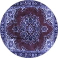 thumbnail image 1 of Ahgly Company Indoor Round Medallion Blue Traditional Area Rugs, 8' Round, 1 of 4