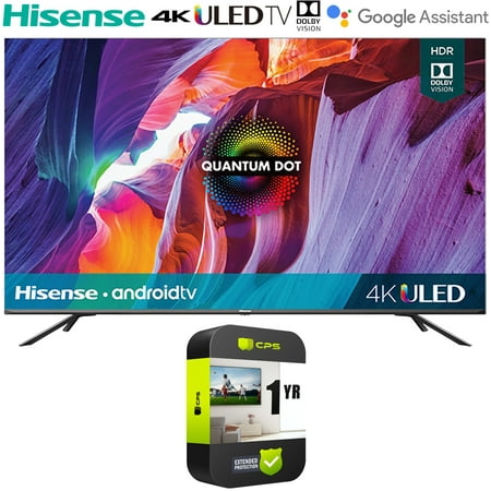 Hisense 50H8G 50-inch H8G Quantum Series 4K ULED Android Smart TV (2020) Bundle with 1 Year Extended Protection Plan