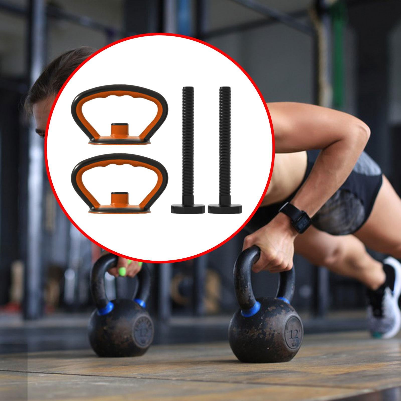 Baoblaze Kettlebell Handle Equipment Kettle Bell Grip for Workout Fitness Competition black 2 handle 2 rod