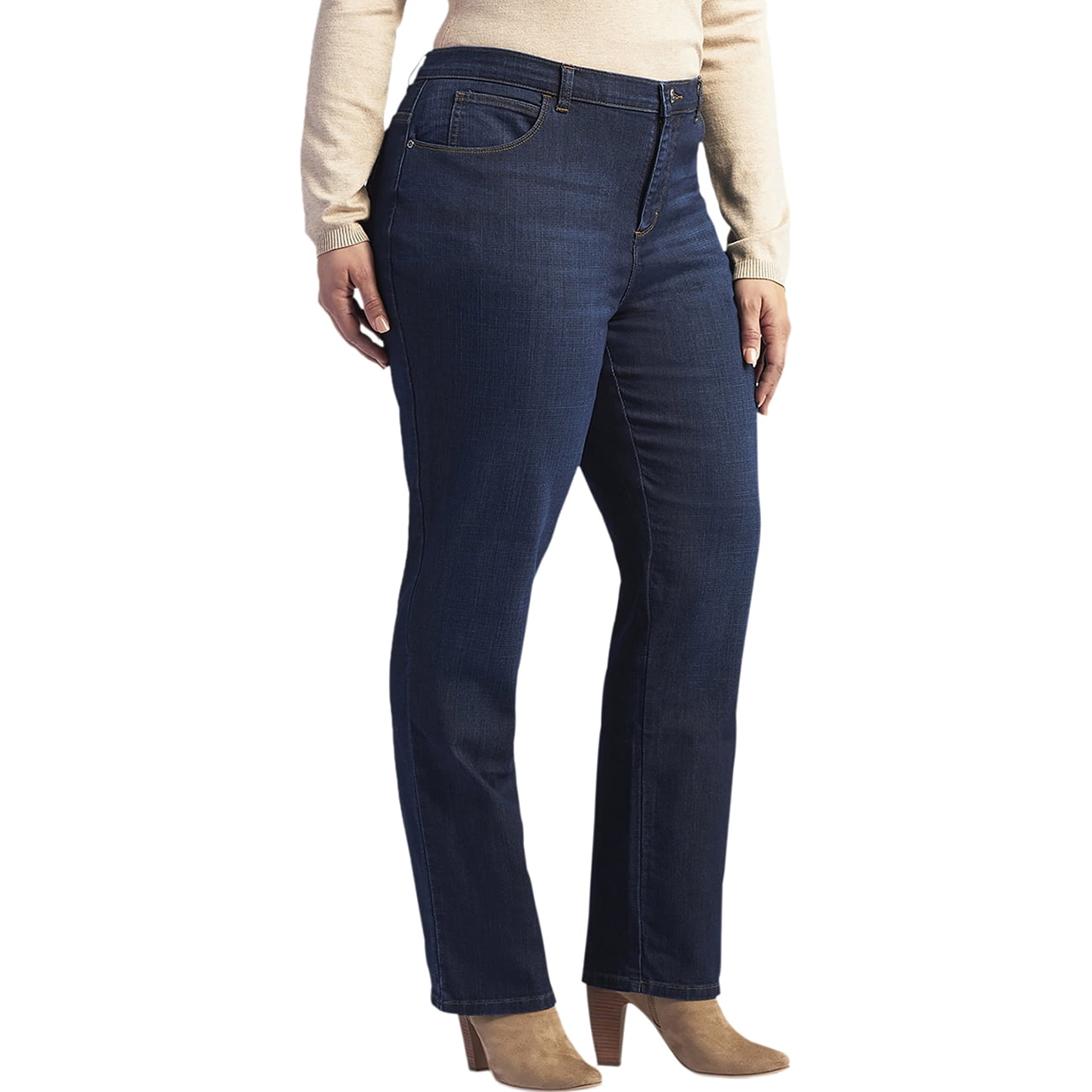 Womens's Plus Stretch Relaxed Fit Straight Leg Jean - image 2