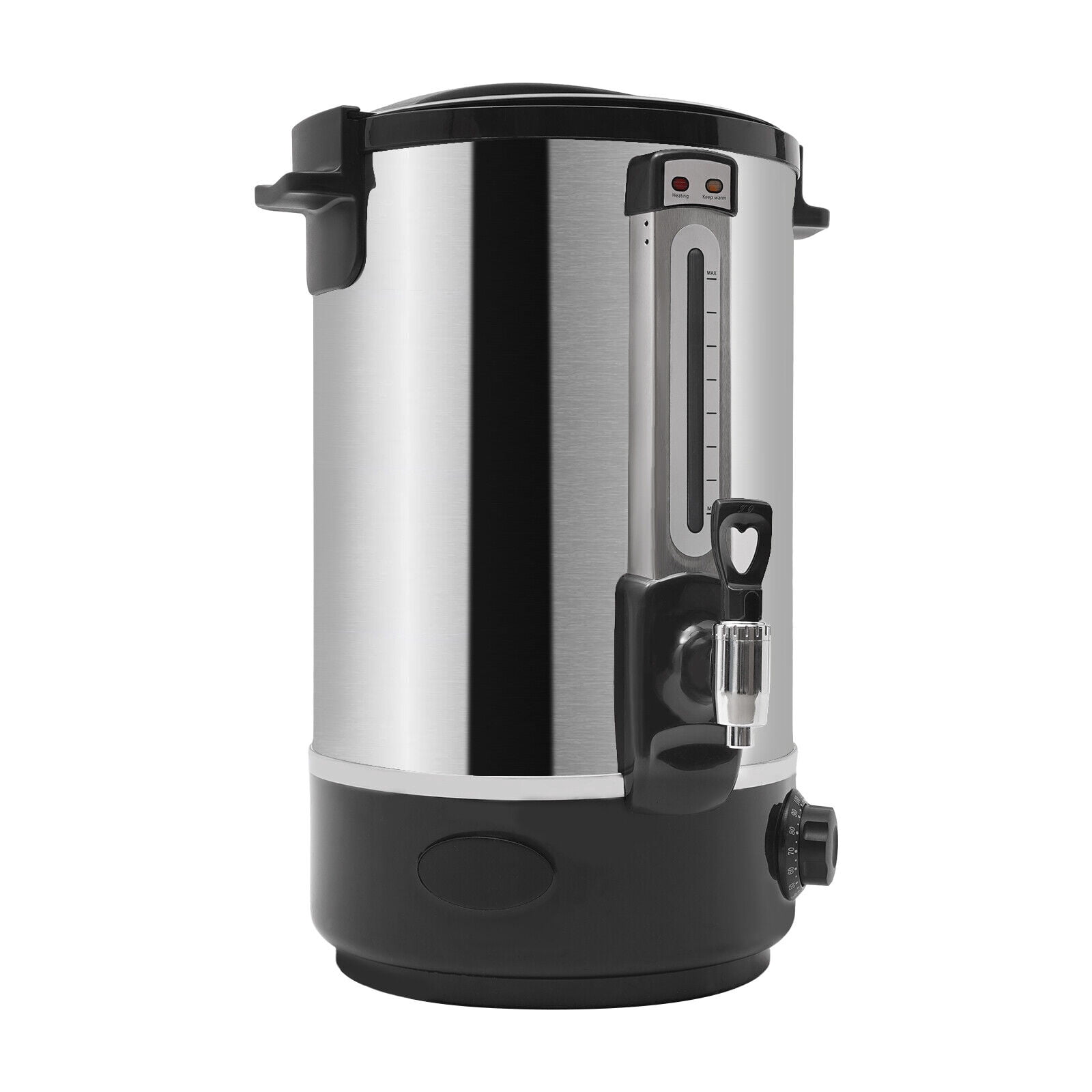 2-layer Stainless Steel Commercial Water Bucket, Electric Hot Water Bucket 16L Beverage Dispenser